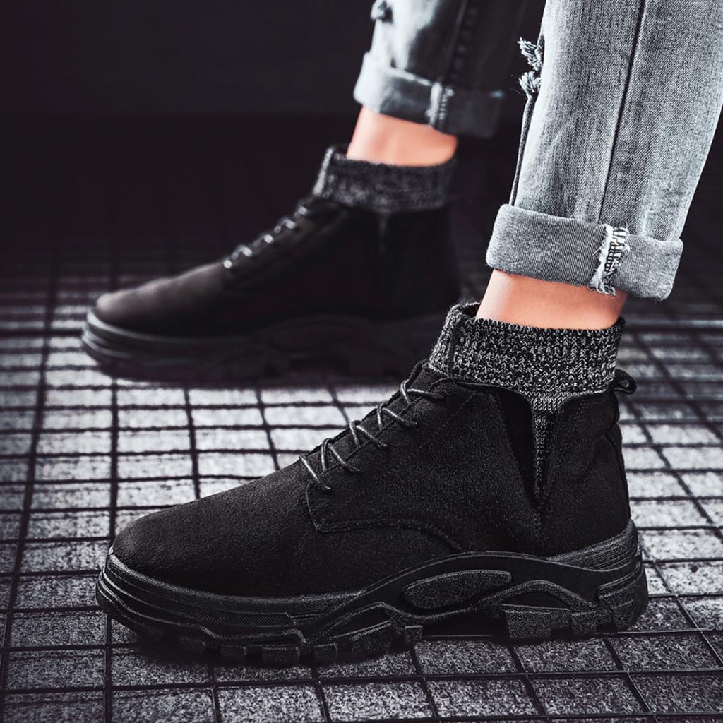 dx men high top casual boots