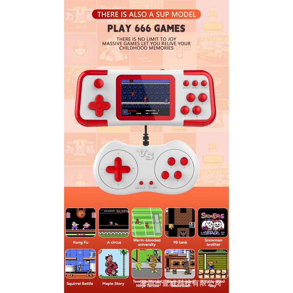 X7 Plus X12 Handheld Game Console, Retro Game Console with 666 Classic Games, 3.0'' Color Display, Rechargeable Battery, Support for 2 Players & TV,