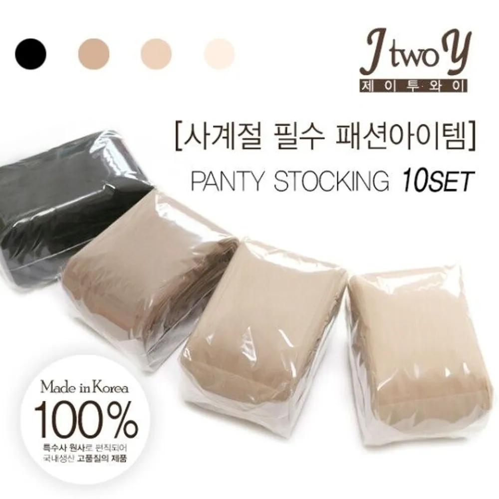 [J.Cotton] Телесные Колготки 10 пар Студенческие Чулки Колготки Natural Beige 10 Sheets