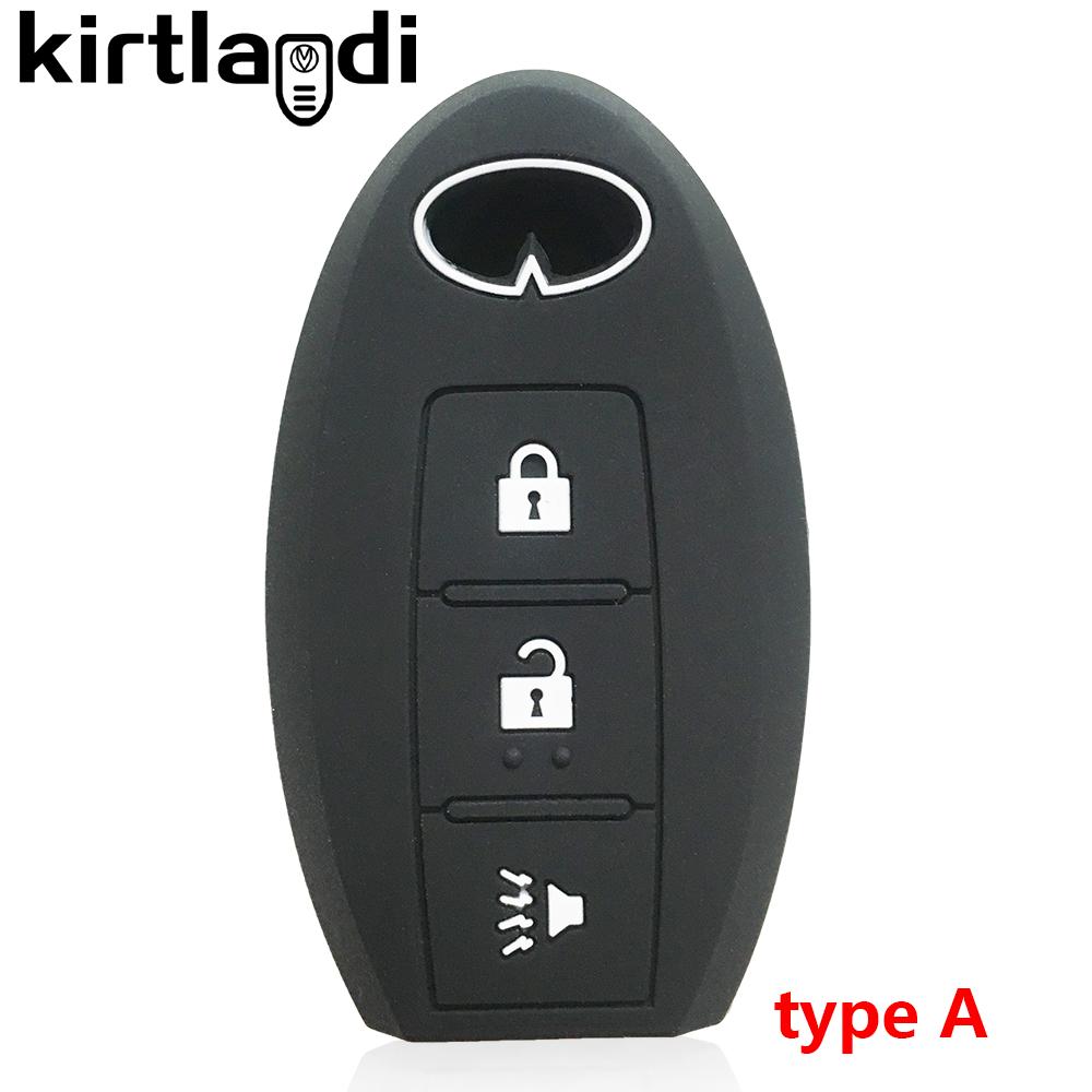 Silicone Remote Holder Keychian Car Key Case Cover For Infiniti Fx Ex Qx Ex25 Fx37 G37 Q70 Qx70 Qx80 Qx50 Qx56 M35H Key Cover