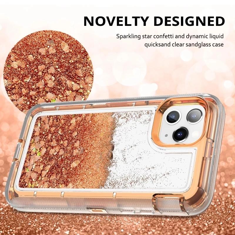 Luxury Glitter Dynamic Quicksand Case For iPhone 11 13 15 14 16 17 Pro Max AirMINI 14 15 16 PLUS Heavy Shockproof Phone Cases