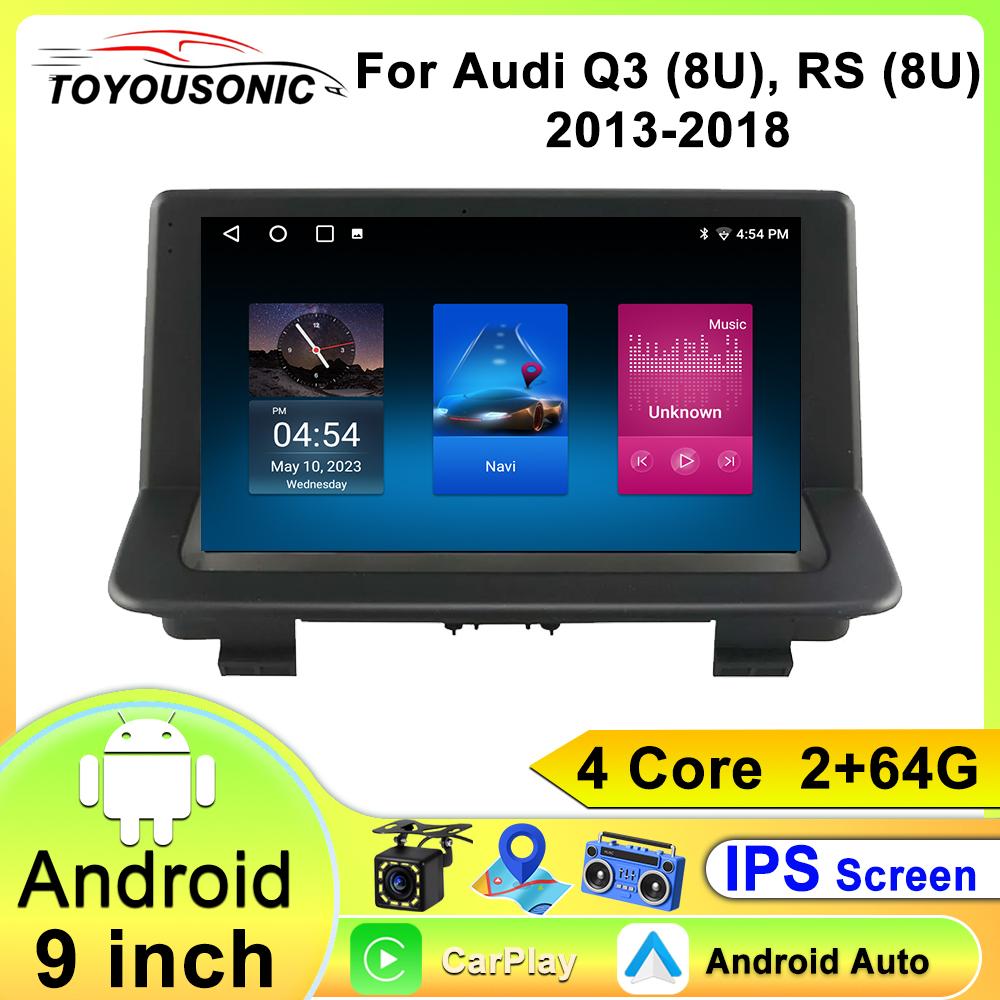 Toyousonic Car Video Player for A-udi Q3 (8U), RS (8U) 2013-2018 GPS Navigation Built-in Dsp Carplay Autoradio Android Head Unit