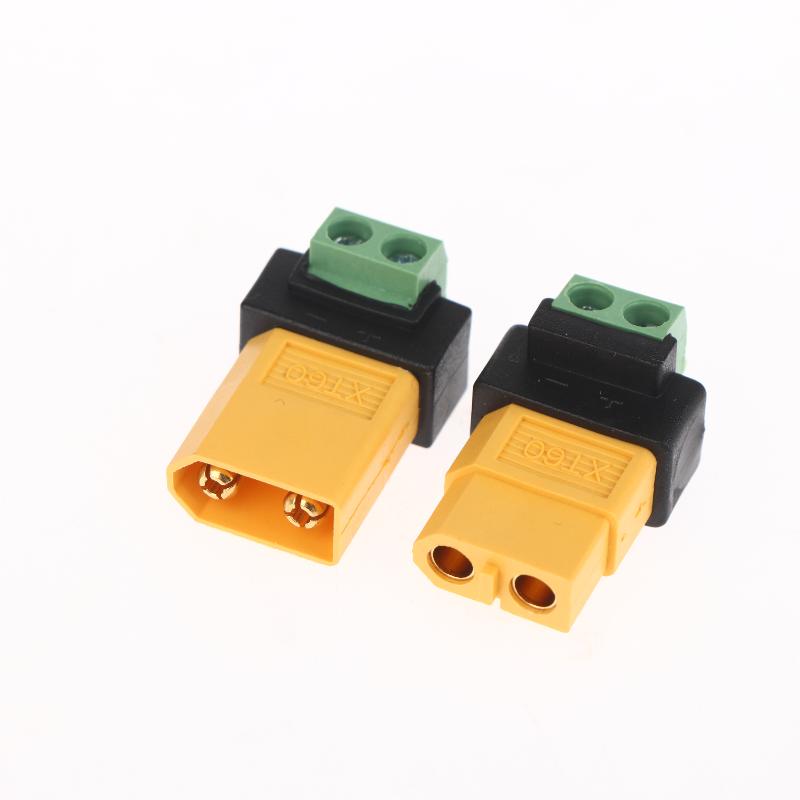 Xt60 Male Female To 2Pin Terminal Adapter Solderless Charging Connector For Uav Balance Charger Solar Panel Model Devices