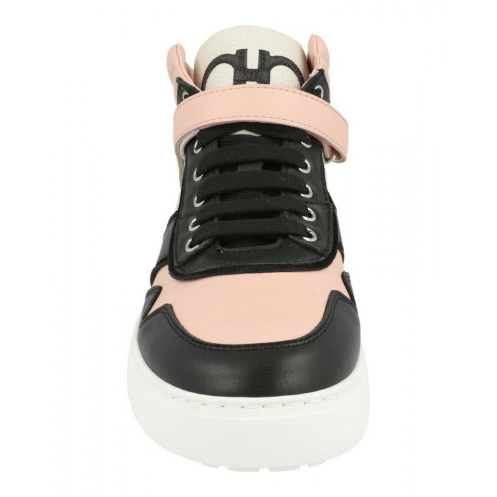 Salvatore Ferragamo Noe High Top Sneakers Black
