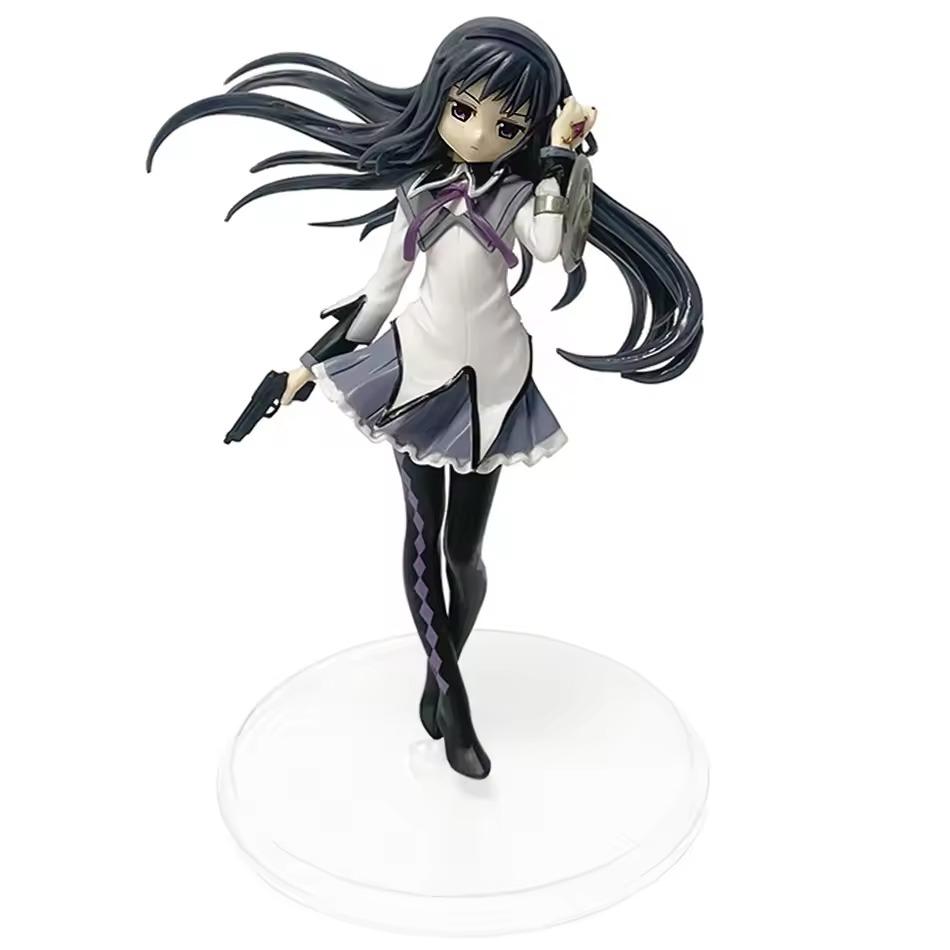 Anime Puella Magi Madoka Magica Figure 17cm Akemi Homura Action Figural Pvc Model Kawaii Decoration Doll Kid Toys Christma Gifts