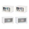 Stackable Storage Bin with Clear Door Multifunctional Closet Organizer Foldable Storage Box Snacks Organization Tool