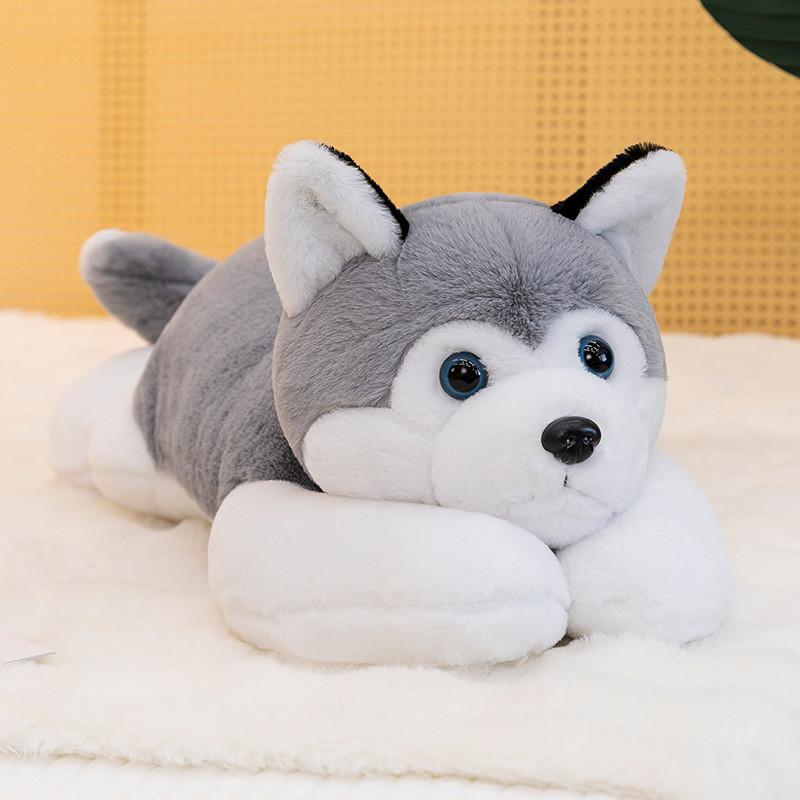 Huskies Scarf Plush Toy Cute Cartoon Girl Child Bedroom Decoration Doll Scene