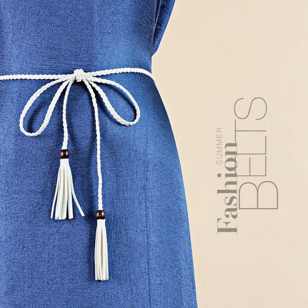 Adjustable Waist Rope Tassel Braided Belts High-quality Tassel Belt