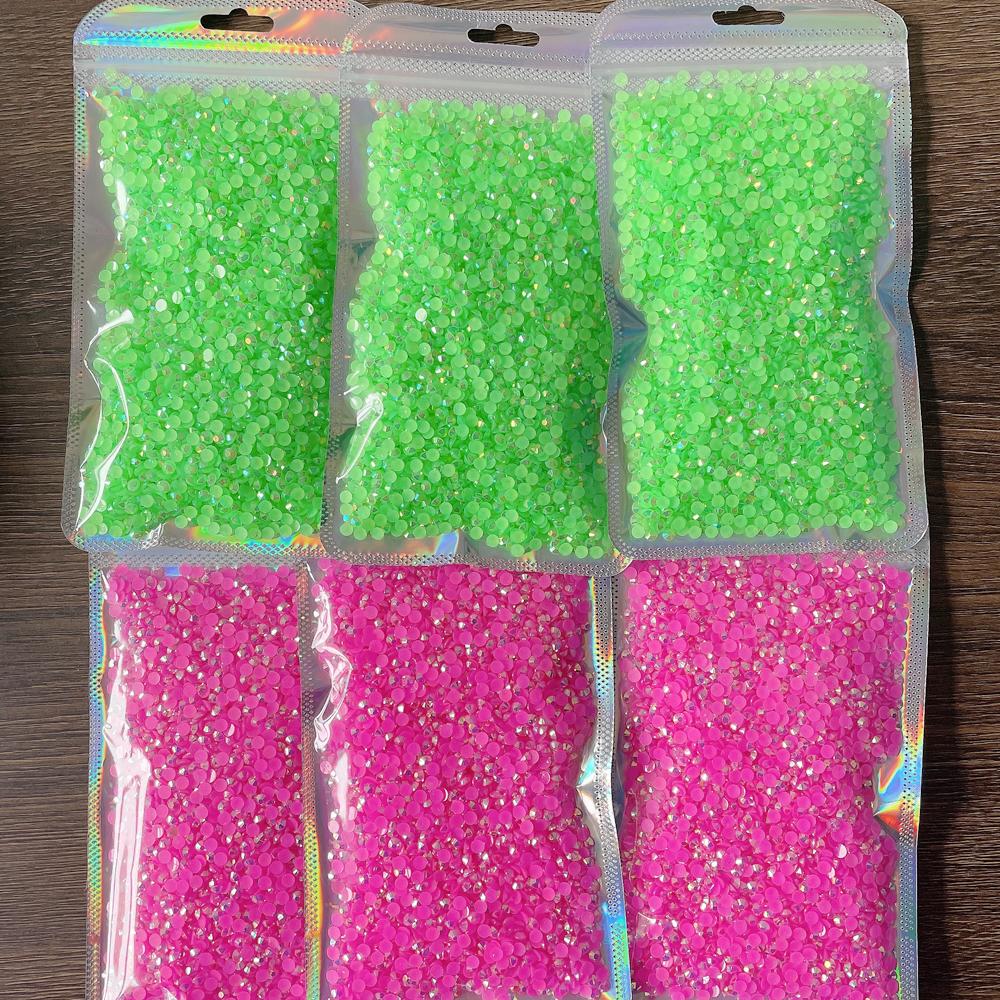 5000pcs 5mm Jelly ab Flatback Resin Rhinestones Small Package Non-hotfix Rhinestonesfor DIY Crafts
