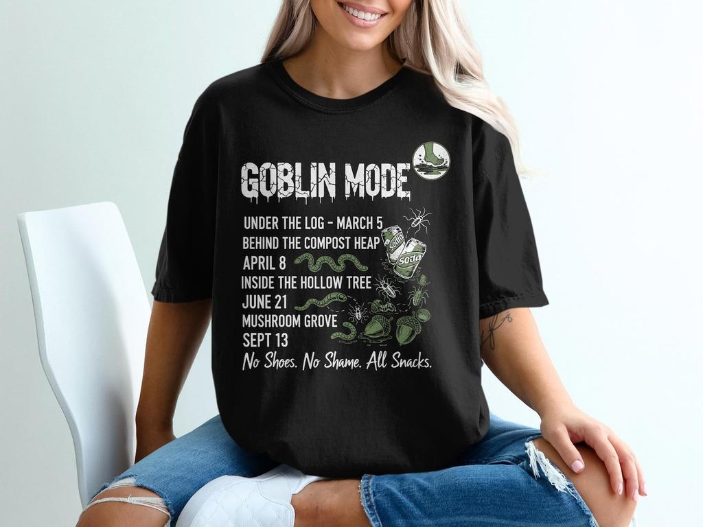 Goblin Mode T-Shirt, No Shoes All Snacks Tee, Gen Z Millenial Shirt, Cozy Gamer Shirt, Gamer Gift Idea, Video Game Lover Shirt