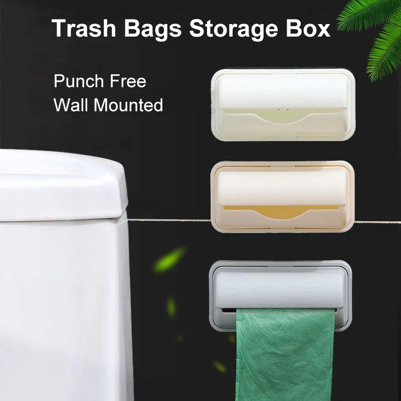 

Garbage Bag Storage Box Kitchen Bathroom Garbage Bag Distributor Wall-mounted Grocery Bag Rack Kitchen Plastic Bag Container