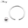 Alisouy 1st G23 Titanium Captive Hoop BCR Ögonbryn Tragus Stängning Bar Läppar Näsringar Öronsegment Piercing Kroppssmycken