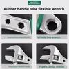 8/10/12 Inches Multifunctional Wrench with Anti Slip Handle High-carbon Steel Large Opening Adjustable Ratchet Wrench Hand Tools