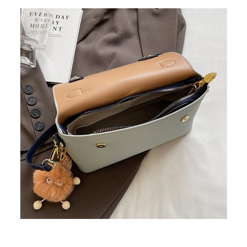 Spring Fashion Handbag Texture Women's Bag 2024 New Minimalist Contrasting Color Small Square Bag Versatile Single Shoulder Crossbody Bag
