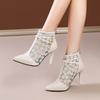 Foreign Trade Large Size Cool Boots 2025 Summer New Women's Boots High Heel Stiletto Pointed High Heels Hollow Fashion Short Boots