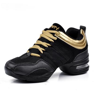 Buty do tańca dla kobiet sportowe oddychające platformy czarne trampki miękka podeszwa modne wygodne nowoczesne buty do tańca jazzowego