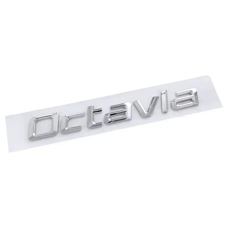 AAABV1 Auto-Buchstaben-Plakette Außen für Skoda Superb Octavia 2023 2024 Heckaufkleber Kofferraumaufkleber Emblem Auto-Modifikationszubehör