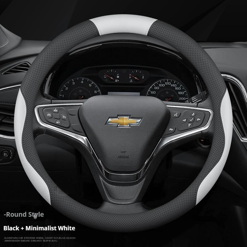 Leren Stuurwielhoes voor Chevrolet Aveo Cruze Spark Orlando Prisma Sail Tracker Silverado Camaro Equinox Accessoires