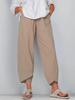 Schlichte, lockere, legere Neun-Punkt-Hose für Damen in Übergröße: Neue Cross-Border-Solid-Color-Kollektion