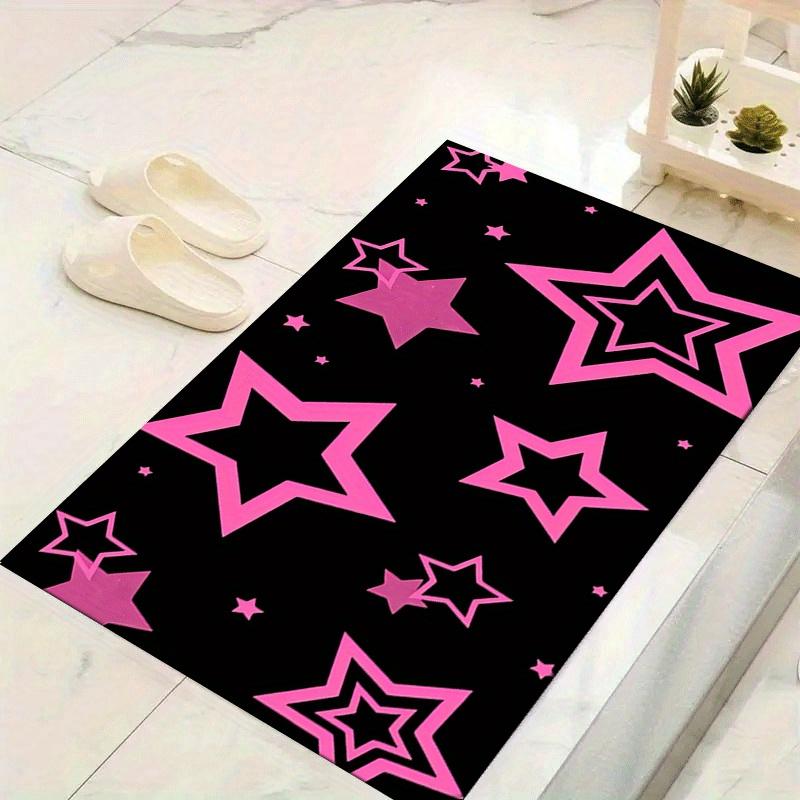 

1pc Five Pointed Star Pattern Area Rug, Anti Slip Non Shedding Stain Resistant Carpet 60cm by 90cm