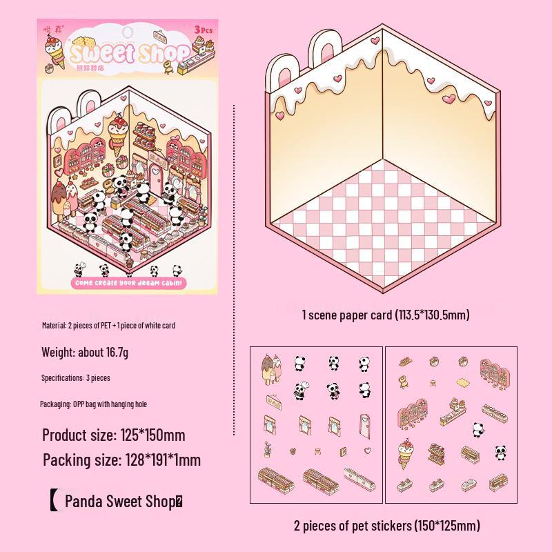 Yuezhen Dreamland 3D Cartoon Landscape Stickers for Kids