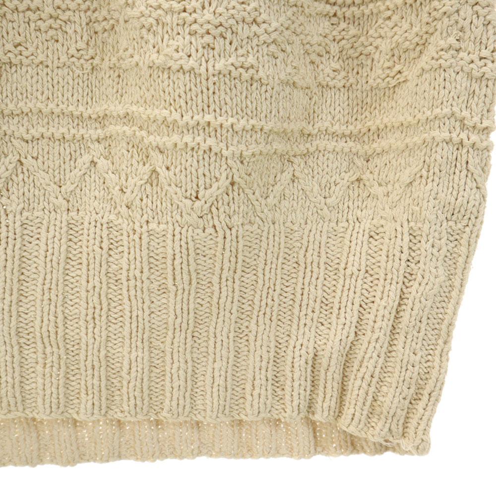 Polo by Ralph Lauren 90s Silk Old Long Sleeve Hand Knit L Beige Men's Used