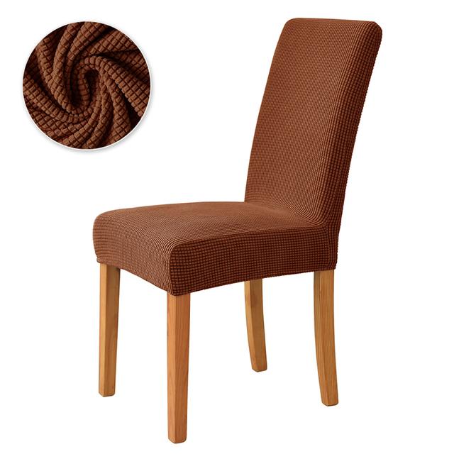 Polar Fleece Dining Chair Covers Stretch Removable Washable Chair Slipcover Big Elastic Chair Cover For Dining Room Home Decor