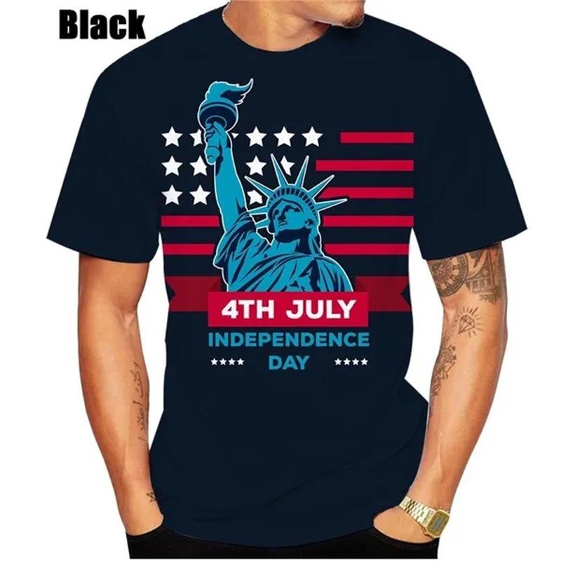 Modisches Herren-Rundhals-Kurzarm-3D-Casual-Farbprint-Casual-Kurzarm-Rundhals-T-Shirt