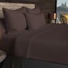 Drap housse en coton 57 fils 140x190 cm UNI brun, par Soleil d'ocre