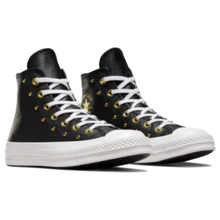 Converse Chuck 70 Star Kulatá špička Pohodlné Všestranné Vysoké Plátěné Boty Unisex Tenisky Černé A06809C