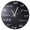 Large Wall Clock Mathematics Blackboard Pop Quiz Kitchen Clock Black Powder Coated Metal Quartz Circular Arithmetic Wall Watch