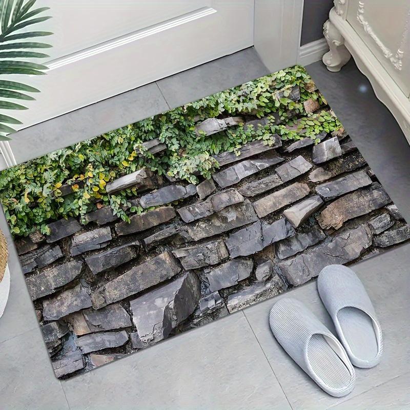 

Rustic Stone Wall Doormat - Realistic Design for a Natural Home Entrance, Perfect for Adding Texture and Charm Indoors 40x60cm