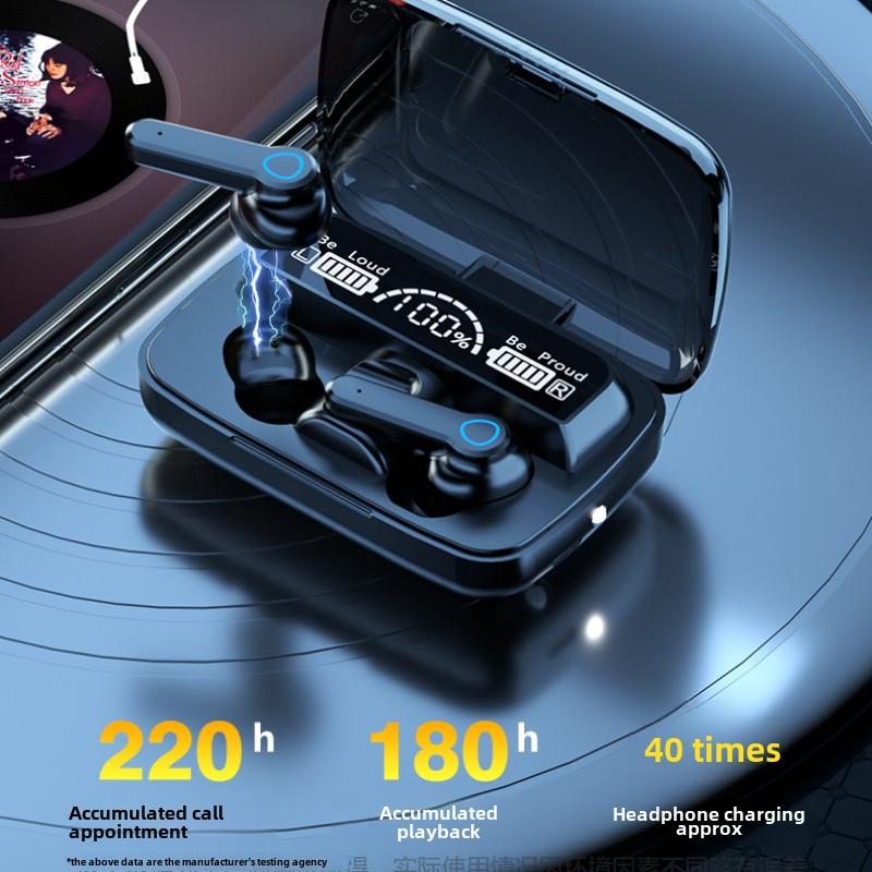 New Wireless Bluetooth Headset TWS Digital Display In-ear 5.0 Binaural Sports Handle