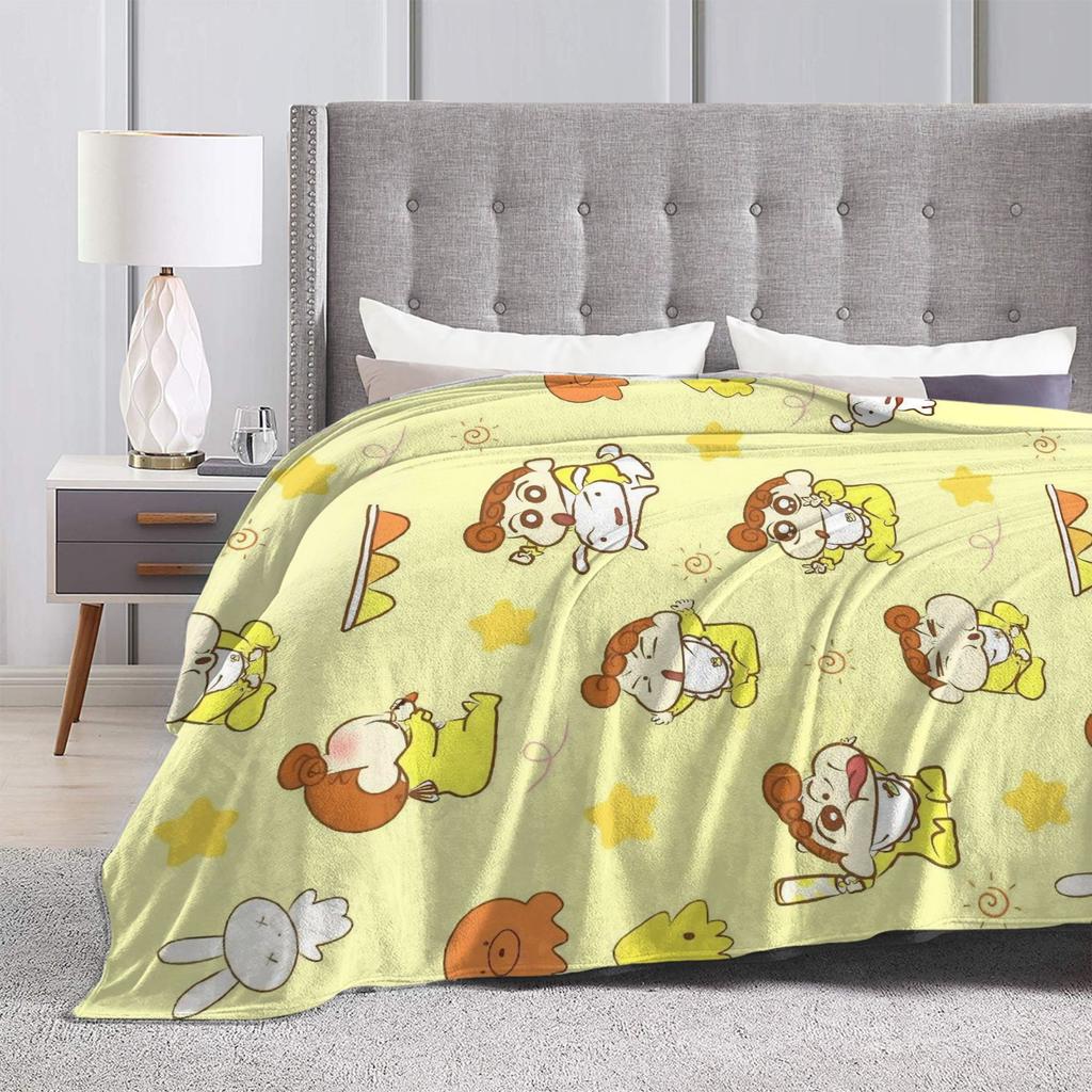 Crayons Shin Chans Anime Blanket Flannel Spring Autumn Multi-function Ultra-Soft Throw Blanket for Home Car Rug Piece