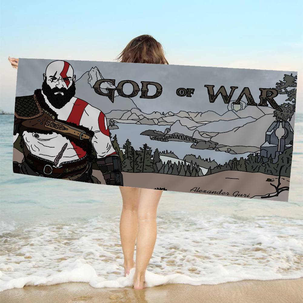 God Of War Video Game Big Microfiber Beach Towels Quick Dry Towel Sand Beach Towels Pool Towel For Travel Swim Pool Yoga