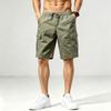 Pantaloncini Cargo da Uomo con Tasche Multiple Casual Vestibilità Larga Lunghezza Media per Esterno Estivo