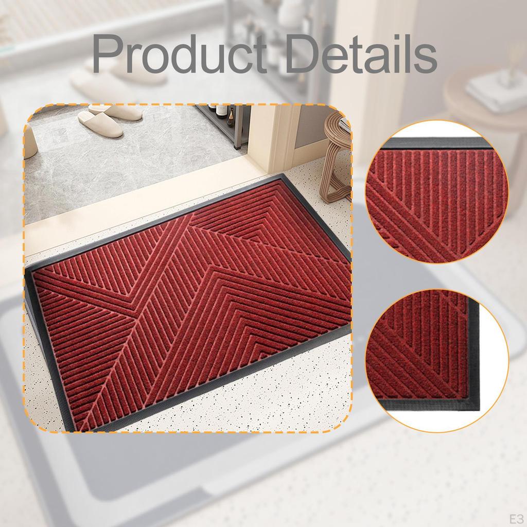 Front Door Mat Indoor Doormat Decor Anti Slip Floor Carpet Rug for Entryway Apartment
