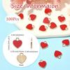 KitBeads 100pcs Enamel Red Heart Charms Mini Valentine's Day Love Heart Shaped Charms for Jewelry Making Bulk
