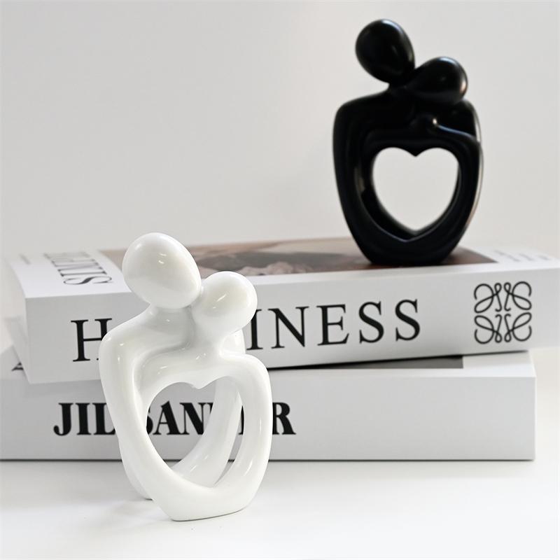 Abstract Embracing Couple Sculpture Resin Figurine Art Statue For Bedroom Tabletop Decor Romantic Centerpiece Gift For Couples