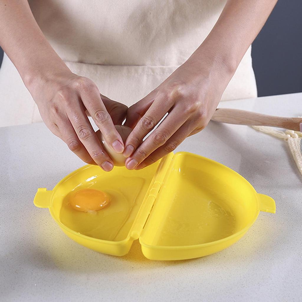 Microwave Omelette Egg Maker Tray Non-toxic Eggs Steamer Box Silicone Egg Cooker Egg Omelet Poacher Microwave Egg Cooker