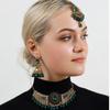 Alloy Tassel Wings Shaped Jewelry Sets Shining Indian Style Rhinestone Jewelry Set Exquisite Rhinestone Necklace Set