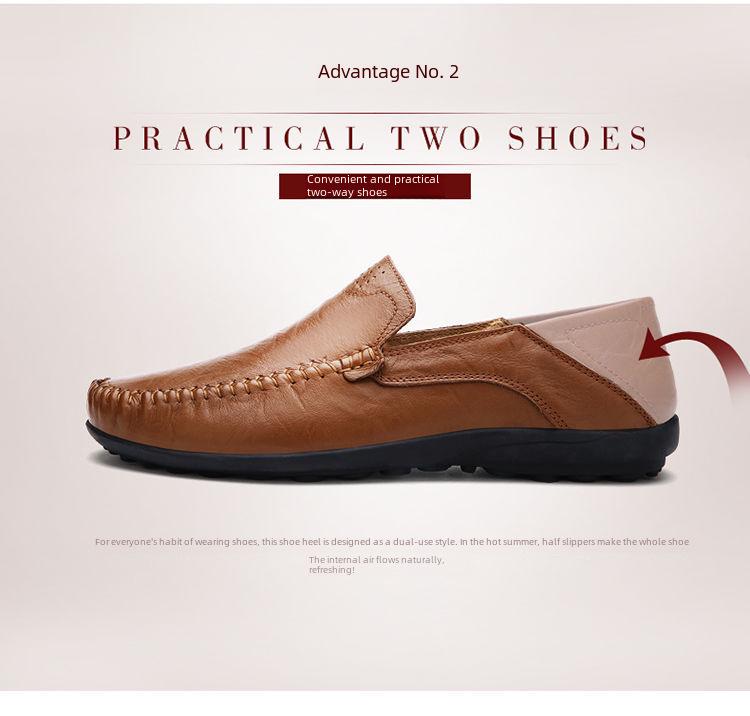 2024 Spring New British Breathable PU Men's Business Casual Shoes, Korean Style Trendy Youth Shoes with Toe and Lazy Design.