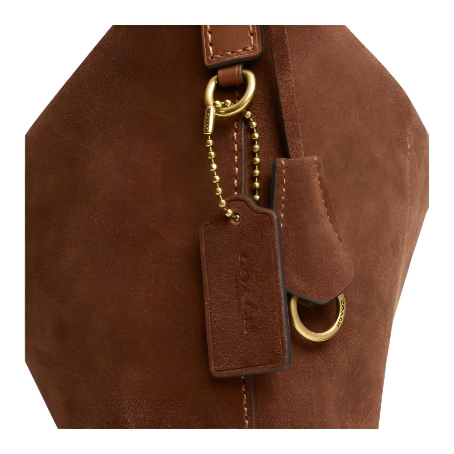 Coach Mott 33 Gold Accessory Letter Pendant Crossbody Bag Unisex Shoulder Bag Warm-Brown CCW77-WBR