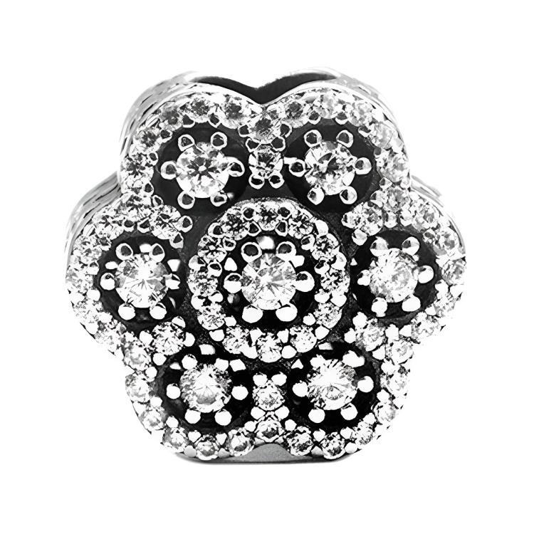 Pandora Shimmering Flower Charm Unisex Jewelry Silver 791998CZ Silver
