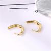 1 Pair Circle Ear Hoop Earrings U-shaped Women's Dangle Hoop Earring Gift