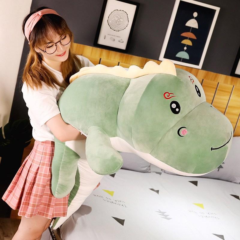 New Big Size Long Lovely Dinosaur Plush Toy Soft Cartoon Animal Dinosaur Stuffed Doll Boyfriend Pillow Kids Girl Birthday Gift