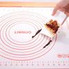 LIMNUO Silicone Cooking Mat, Bread Mat, Baking Mat with Measuring Pad, Large Size, Food-Grade Silicone, Non-Slip, for Baking Tools (Red, 30x40cm)