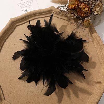 17cm Large Artificial Flower for Brooch Feather DIY Jewelry Simulated Flower Brooch Accessories Luxury Style Hair Accessories