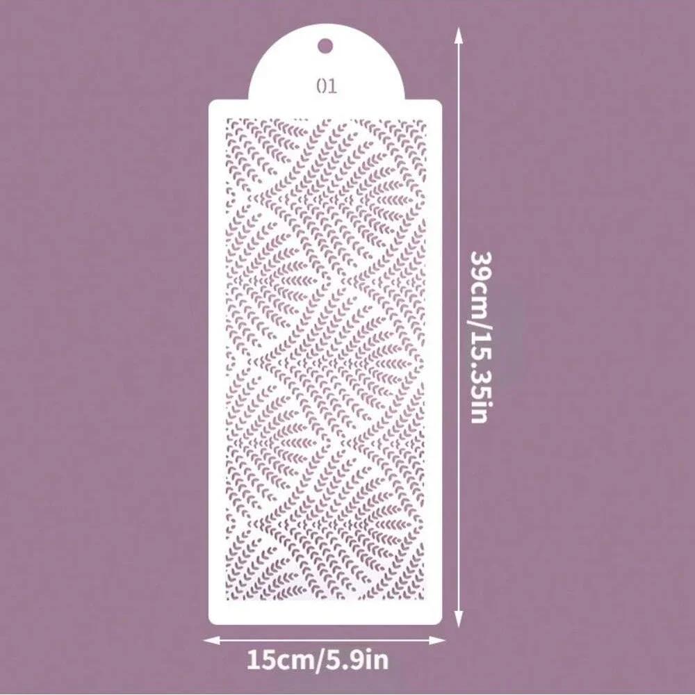 Cake Stencil Dotted Line Shape Pattern Wedding Cake Decorating Lace Cake Fondant Boder Stencils Template DIY Drawing Mold Tool