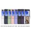 Phone Case For Samsung Galaxy Z Flip 7 FE 6 5 4 3 Flip6 Flip7 Multifunctional Card Holder Hinge Protection Kickstand Cover